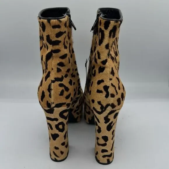 NIB Saint Laurent Pony Hair Manto Natural Platform Ankle Boot Retro Size 37/US 7 - Picture 5 of 13